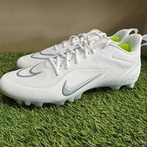 Nike Alpha Huarache 8 Pro LAX Lacrosse Cleats White Men Size 10 CW4439-100 NEW